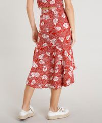 Saia-Feminina-Midi-Estampada-de-Folhagem-com-Babado-em-Linho-Cobre-9369493-Cobre_2