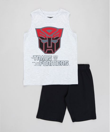 Conjunto-Infantil-Transformers-de-Regata-Cinza-Mescla-Claro---Bermuda-em-Moletom-Preta-9430506-Preto_1