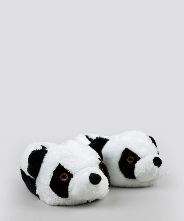 Pantufa Infantil de Panda com Orelhinhas Branca 29