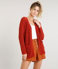 Capa-Alongada-Feminina-em-Trico-com-Bolinhas-Cobre-9345839-Cobre_1
