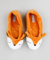 Pantufa-Infantil-Raposa-com-Orelhinhas-Laranja-9255298-Laranja_4