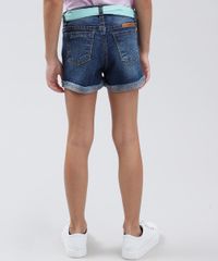 Short-Jeans-Infantil-com-Faixa-para-Amarrar-Azul-Medio-9376013-Azul_Medio_2