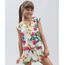 Conjunto-Infantil-de-Blusa-Estampada-Floral-Manga-Curta---Short-com-Laco-Branco-9389414-Branco_1