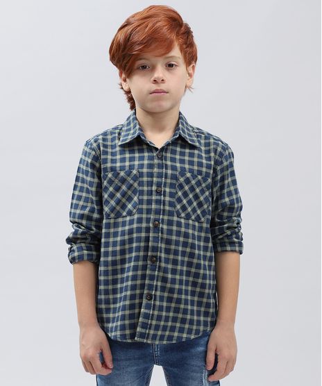 Camisa-de-Flanela-Infantil-Xadrez-Manga-Longa-Azul-Marinho-9363267-Azul_Marinho_1