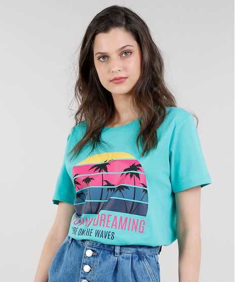 T-shirt-Feminina-Mindset--California-Dreaming--Manga-Curta-Verde-Agua-9329756-Verde_Agua_1