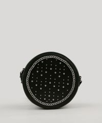 Bolsa-Feminina-Redonda-com-Tacha-e-Corrente-Preta-9100716-Preto_1
