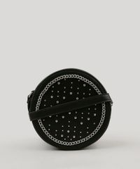 Bolsa-Feminina-Redonda-com-Tacha-e-Corrente-Preta-9100716-Preto_4