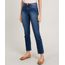 Calca-Jeans-Feminina-Reta-Cintura-Media-com-Bolsos-Azul-Escuro-9372332-Azul_Escuro_1
