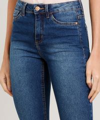 Calca-Jeans-Feminina-Reta-Cintura-Media-com-Bolsos-Azul-Escuro-9372332-Azul_Escuro_4