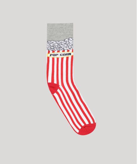 Meia-Masculina-Cano-Alto-Divertida-de-Pipoca-Cinza-Mescla-9242402-Cinza_Mescla_1
