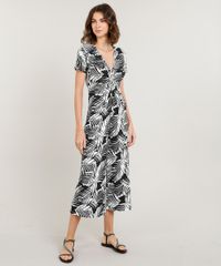 Macacao-Feminino-Pantacourt-Estampado-de-Folhagens-com-No-Manga-Curta-Preto-9310782-Preto_1