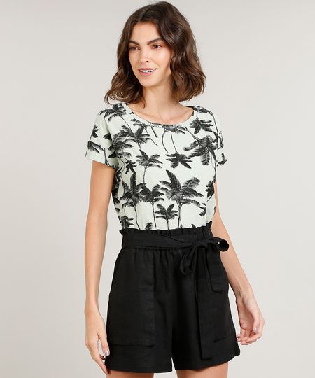 Blusa-Feminina-Ampla-Estampada-de-Coqueiros-Manga-Curta-Decote-Redondo-Verde-Claro-9355689-Verde_Claro_1