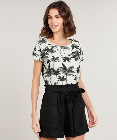 Blusa-Feminina-Ampla-Estampada-de-Coqueiros-Manga-Curta-Decote-Redondo-Verde-Claro-9355689-Verde_Claro_1