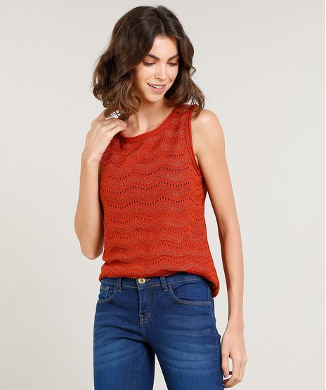 Regata-Feminina-em-Trico-com-Lurex-Decote-Redondo-Cobre-9441958-Cobre_1