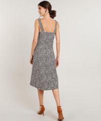Vestido-Feminino-Midi-Estampado-Animal-Print-com-Botoes-Alca-Media-Bege-9430943-Bege_2