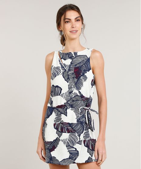 Macaquinho-Feminino-Estampado-de-Folhagem-com-Transpasse-Bege-9443694-Bege_1