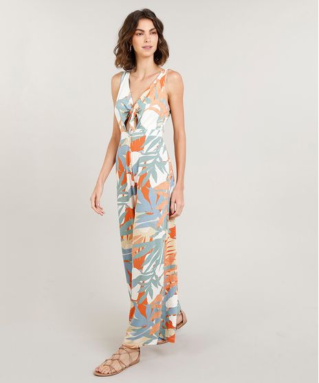 Macacao-Feminino-Estampado-de-Folhagem-com-No-Alca-Larga-Off-White-9431863-Off_White_1
