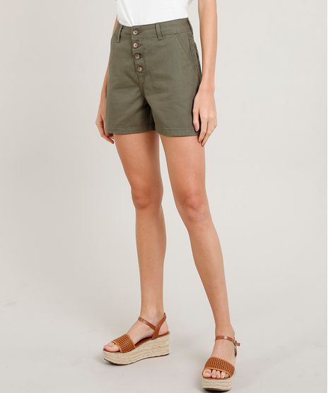 Bermuda-de-Sarja-Feminina-Girlfriend-Verde-Militar-9453723-Verde_Militar_1