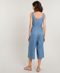 Macacao-Jeans-Feminino-Pantacourt-com-Botoes-Alca-Media-Azul-Claro-9453715-Azul_Claro_2