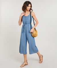 Macacao-Jeans-Feminino-Pantacourt-com-Botoes-Alca-Media-Azul-Claro-9453715-Azul_Claro_3