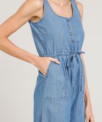 Macacao-Jeans-Feminino-Pantacourt-com-Botoes-Alca-Media-Azul-Claro-9453715-Azul_Claro_4