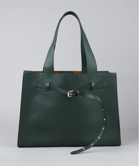 Bolsa-Feminina-Tote-com-Fivela-e-Ilhos-Verde-9379097-Verde_1