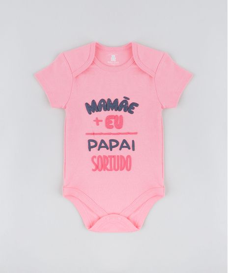 Body-Infantil--Papai-Sortudo--Manga-Curta-Decote-Redondo-Rosa-9208104-Rosa_1
