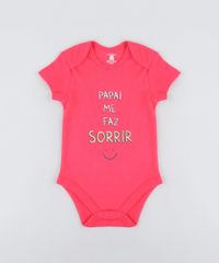 Body-Infantil--Papai-Me-Faz-Sorrir--Manga-Curta-Decote-Redondo-Rosa-Escuro-9208105-Rosa_Escuro_1