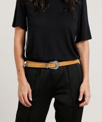 Cinto-Feminino-em-Suede-com-Fivela-Western-Caramelo-9378401-Caramelo_2