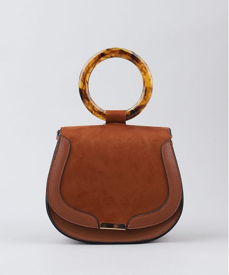Bolsa-Feminina-Transversal-com-Argola-de-Acrilico-Caramelo-9381302-Caramelo_1