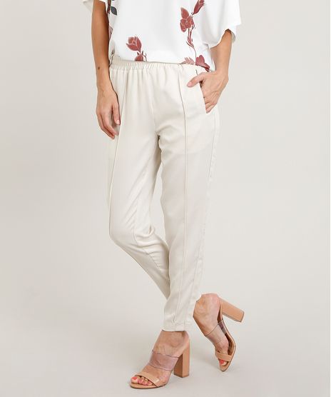 Calca-Feminina-Jogger-Acetinada--Bege-Claro-9373348-Bege_Claro_1