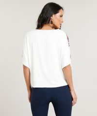Blusa-Feminina-Ampla-com-Estampa-de-Folhas-Manga-Curta-Decote-Redondo-Off-White-9447816-Off_White_2