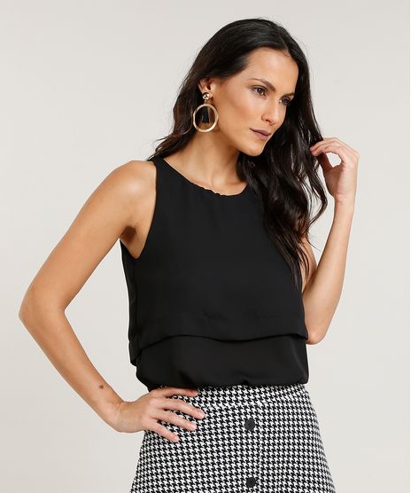 Regata-Feminina-com-Sobreposicao-Decote-Redondo-Preta-9434827-Preto_1