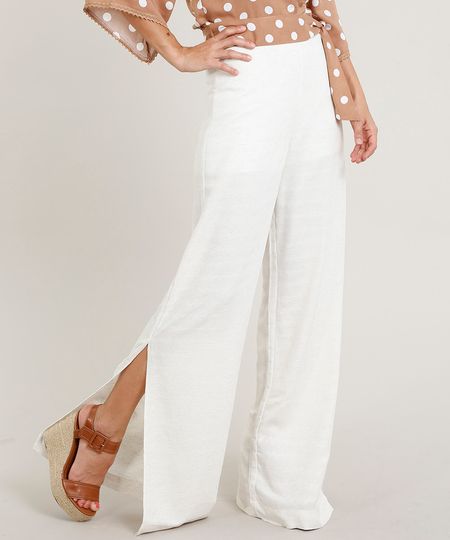 Calca-Pantalona-Feminina-em-Linho-com-Fenda-Bege-Claro-9414781-Bege_Claro_1