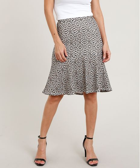 Saia-Feminina-Evase-Estampada-Animal-Print-com-Babado-Bege-Claro-9400067-Bege_Claro_1