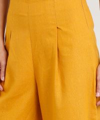 Calca-Pantacourt-Feminina-em-Linho-Mostarda-9483104-Mostarda_4
