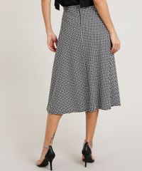 Saia-Midi-Feminina-Evase-Estampada-Pied-de-Poule-Branca-9372196-Branco_2