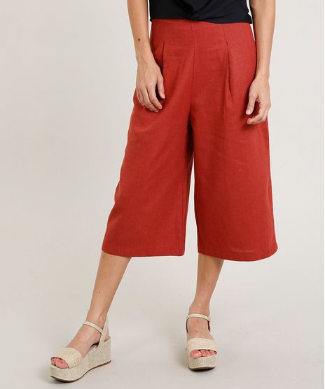 Calca-Pantacourt-Feminina-em-Linho-Cobre-9483104-Cobre_1