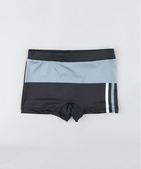 Sunga-Boxer-Infantil-com-Listras-Protecao-UV50--Preta-9431569-Preto_1