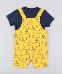 Conjunto-Infantil-de-Body-Manga-Curta-Azul-Marinho---Jardineira-Estampada-de-Cabana-em-Moletom-Mostarda-9205086-Mostarda_2