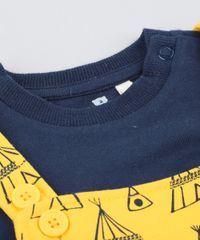 Conjunto-Infantil-de-Body-Manga-Curta-Azul-Marinho---Jardineira-Estampada-de-Cabana-em-Moletom-Mostarda-9205086-Mostarda_5
