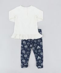 Conjunto-Infantil-de-Blusa--Garden--Manga-Longa-Bege-Claro-Mescla---Calca-Legging-Estampada-Azul-Marinho-9205049-Azul_Marinho_2