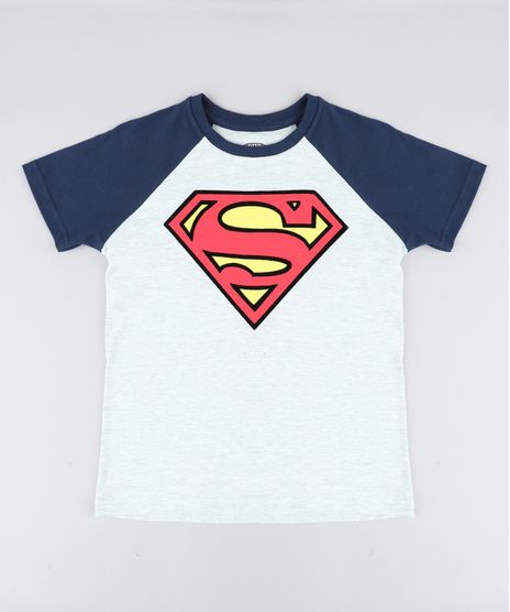 Camiseta-Infantil-Super-Homem-Raglan-Manga-Curta-Gola-Careca-Cinza-Mescla-Claro-9431218-Cinza_Mescla_Claro_1