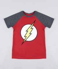 Camiseta-Infantil-The-Flash-Raglan-Manga-Curta-Gola-Careca-Vermelha-9431219-Vermelho_1