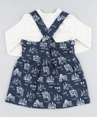 Conjunto-Infantil-de-Body-Manga-Longa-Bege-Claro-Mescla---Salopete-Estampada-em-Moletom-Azul-Marinho-9205052-Azul_Marinho_2