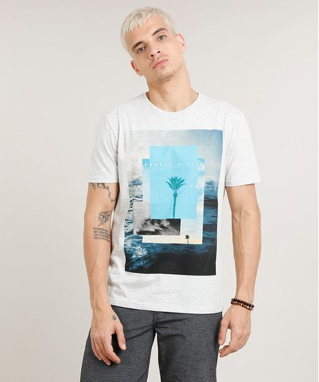 Camiseta-Masculina--Create-a-Life--Manga-Curta-Gola-Careca-Cinza-Mescla-Claro-9418436-Cinza_Mescla_Claro_1