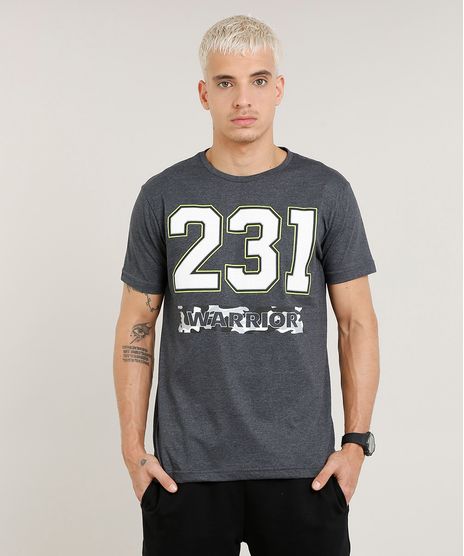Camiseta-Masculina-Esportiva-Ace--Warrior--Manga-Curta-Gola-Careca-Cinza-Mescla-Escuro-9410507-Cinza_Mescla_Escuro_1
