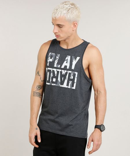 Regata-Masculina-Esportiva-Ace--Play-Hard--Gola-Careca-Cinza-Mescla-Escuro-9476962-Cinza_Mescla_Escuro_1
