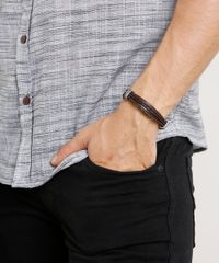 Pulseira-Masculina-Trancada-Marrom-9398703-Marrom_2