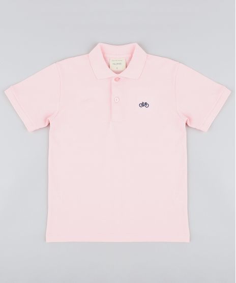 Polo-Infantil-em-Piquet-Basica-Manga-Curta-com-Botoes-Rosa-Claro-8435761-Rosa_Claro_1